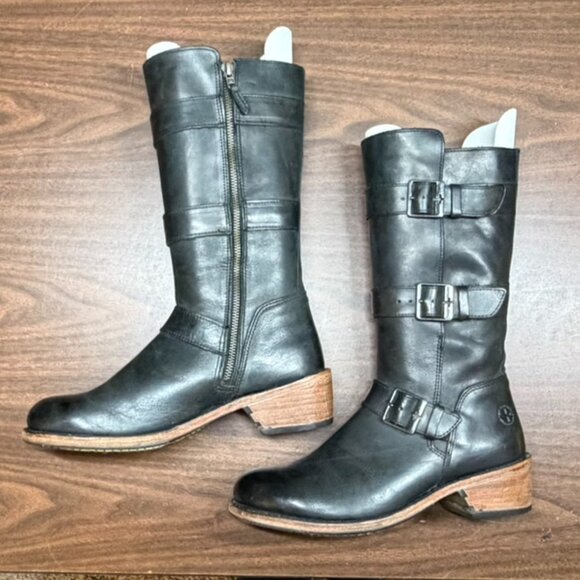 Dr. Martens Black Leather Jolie Biker Boots - SZ 8.5 - Picture 6 of 10